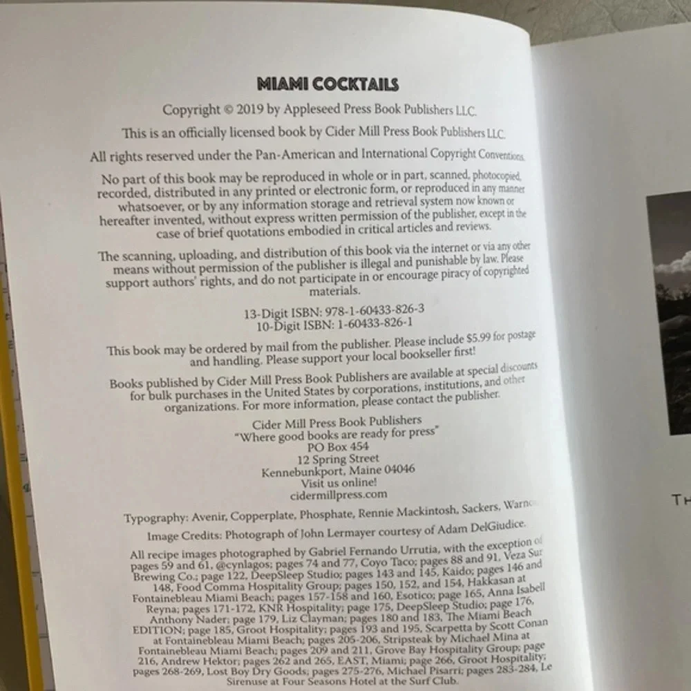 Miami Cocktails: An‎ Elegant Collection of over 100 Recipes Hardcover Book
